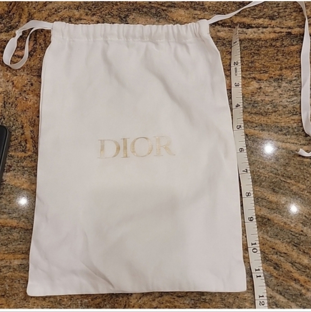 Dior White Drawstring Dust Bag - image 1